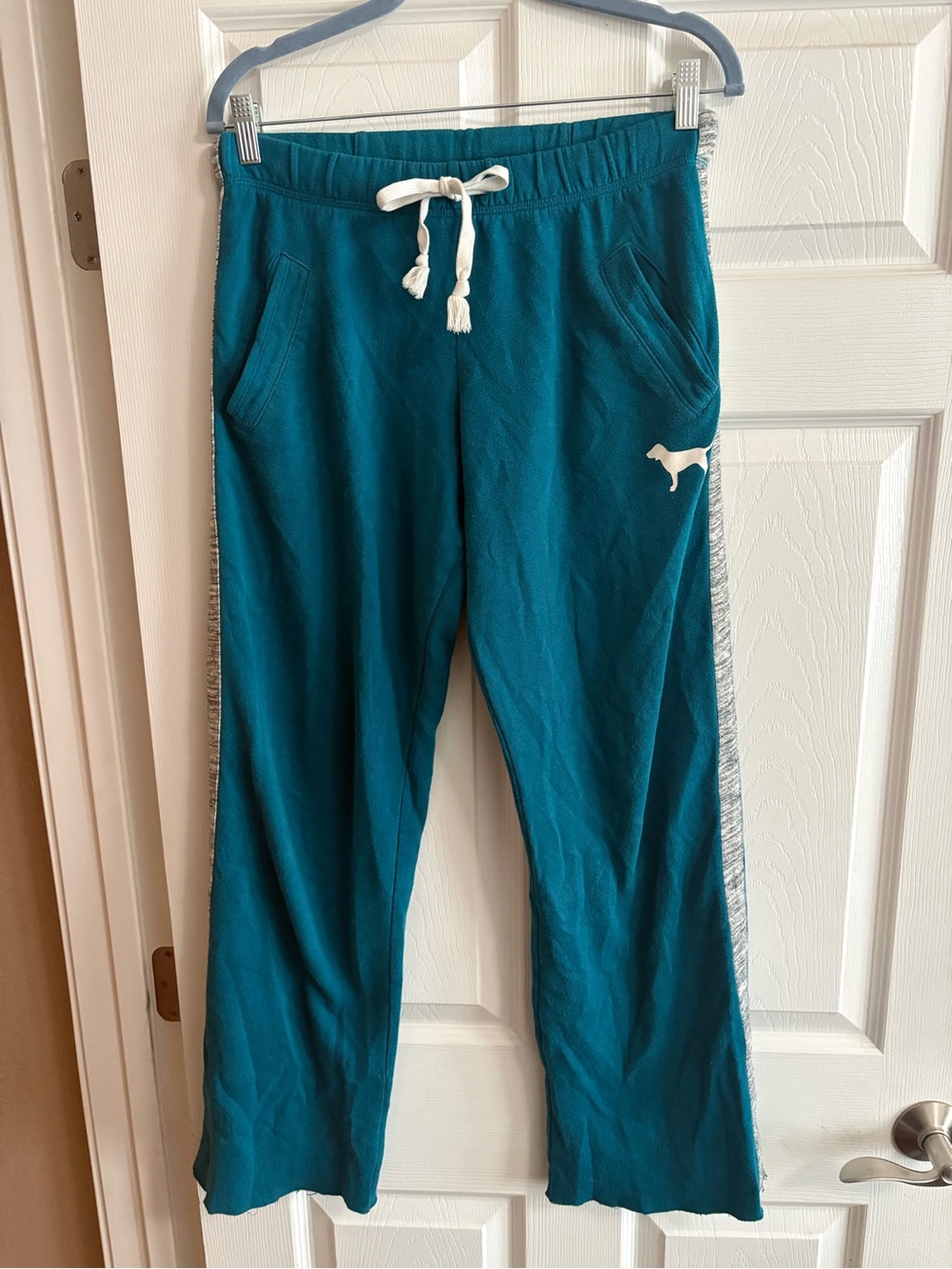 PINK Victoria's Secret Y2K blue sweatpants pockets comfy cozy XS